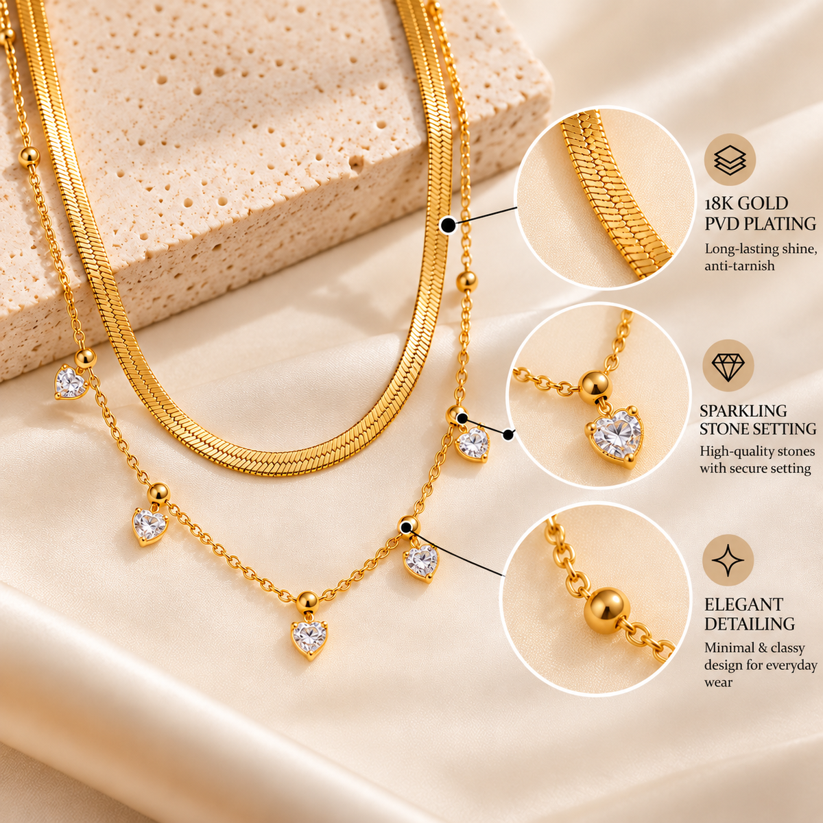 Heartline Duo Necklace