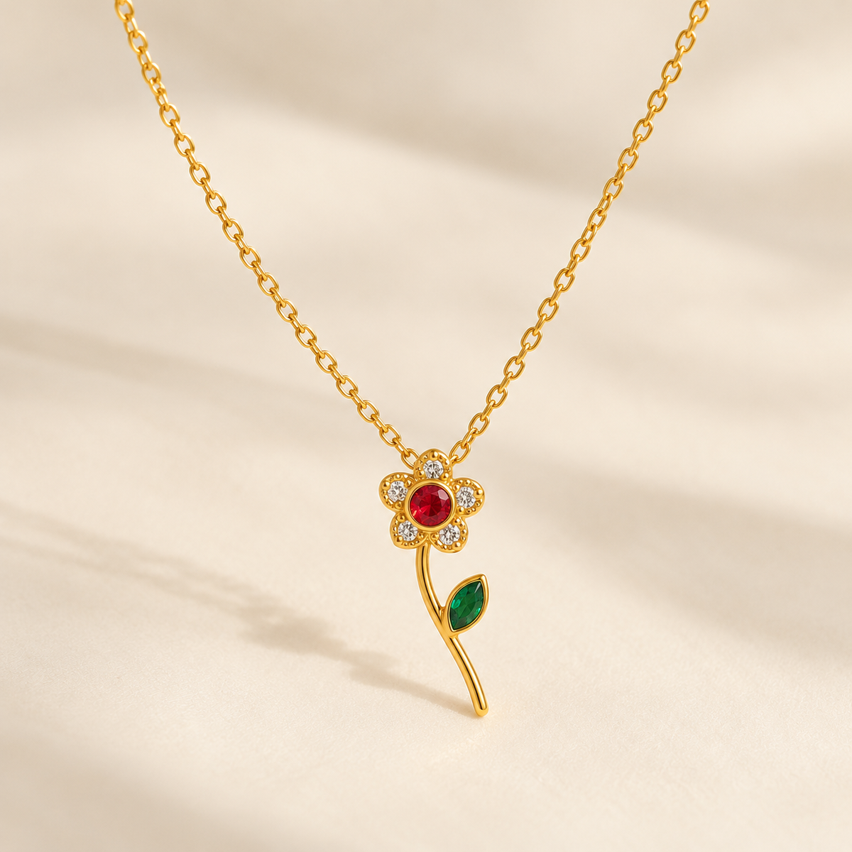Ruby Bloom Necklace