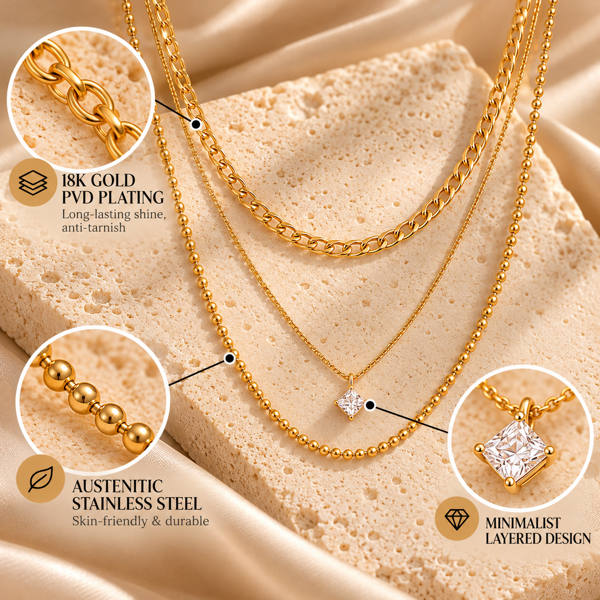 Aureline Cascade Necklace