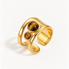Tiger Eye Open Ring