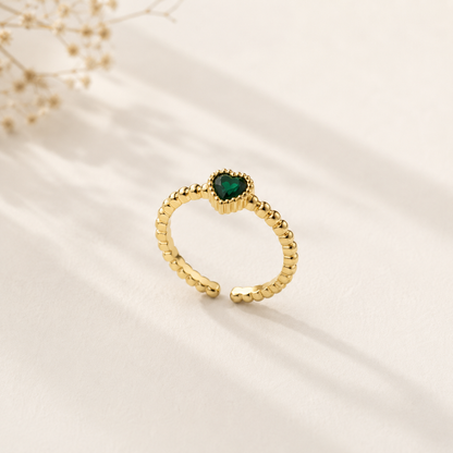 Emerald Heart Ring