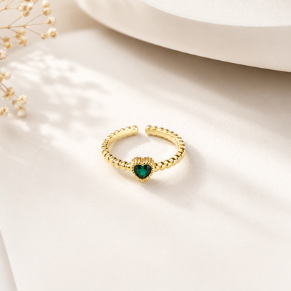 Emerald Heart Ring