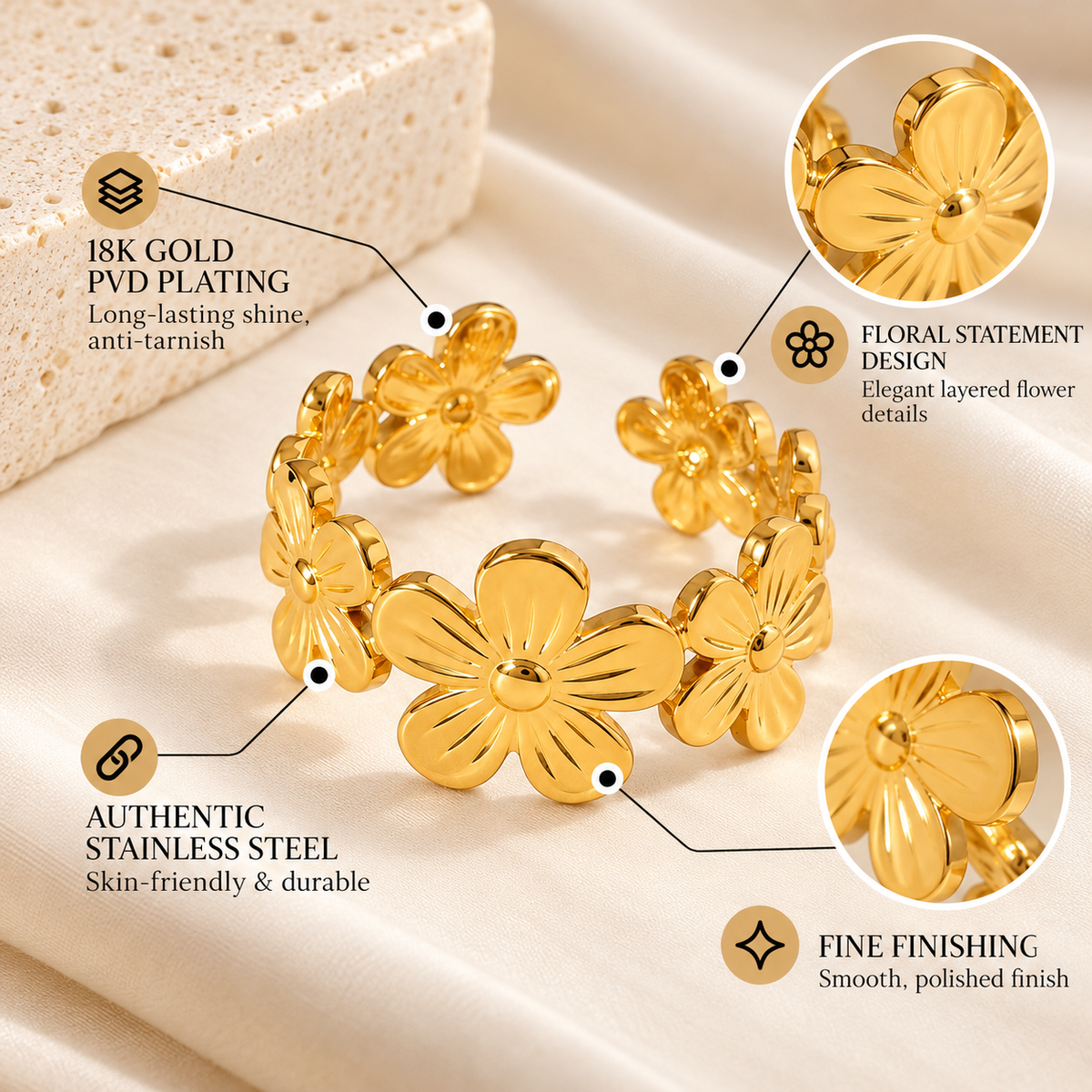 Bloom Petals Ring