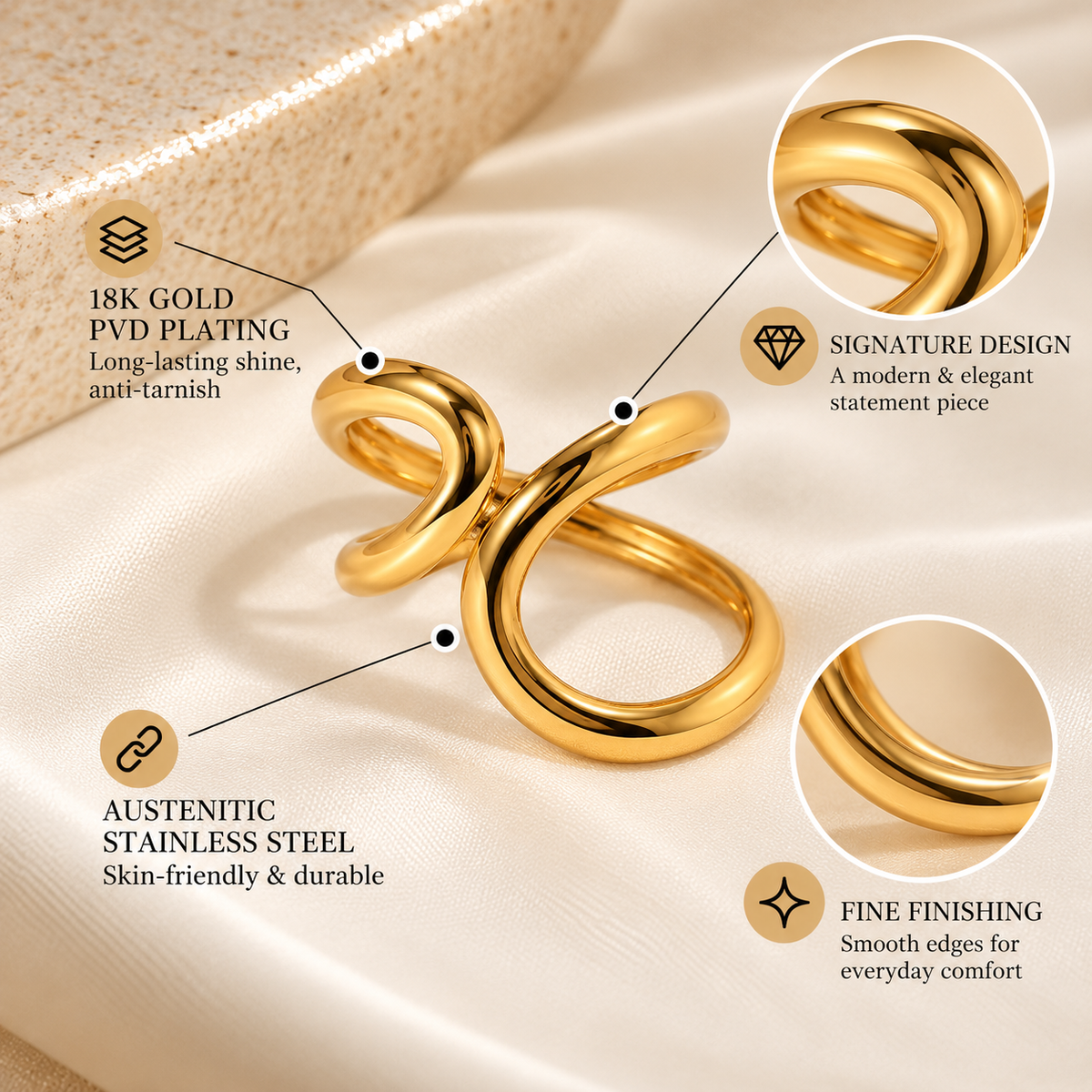 Elysian Twist Ring