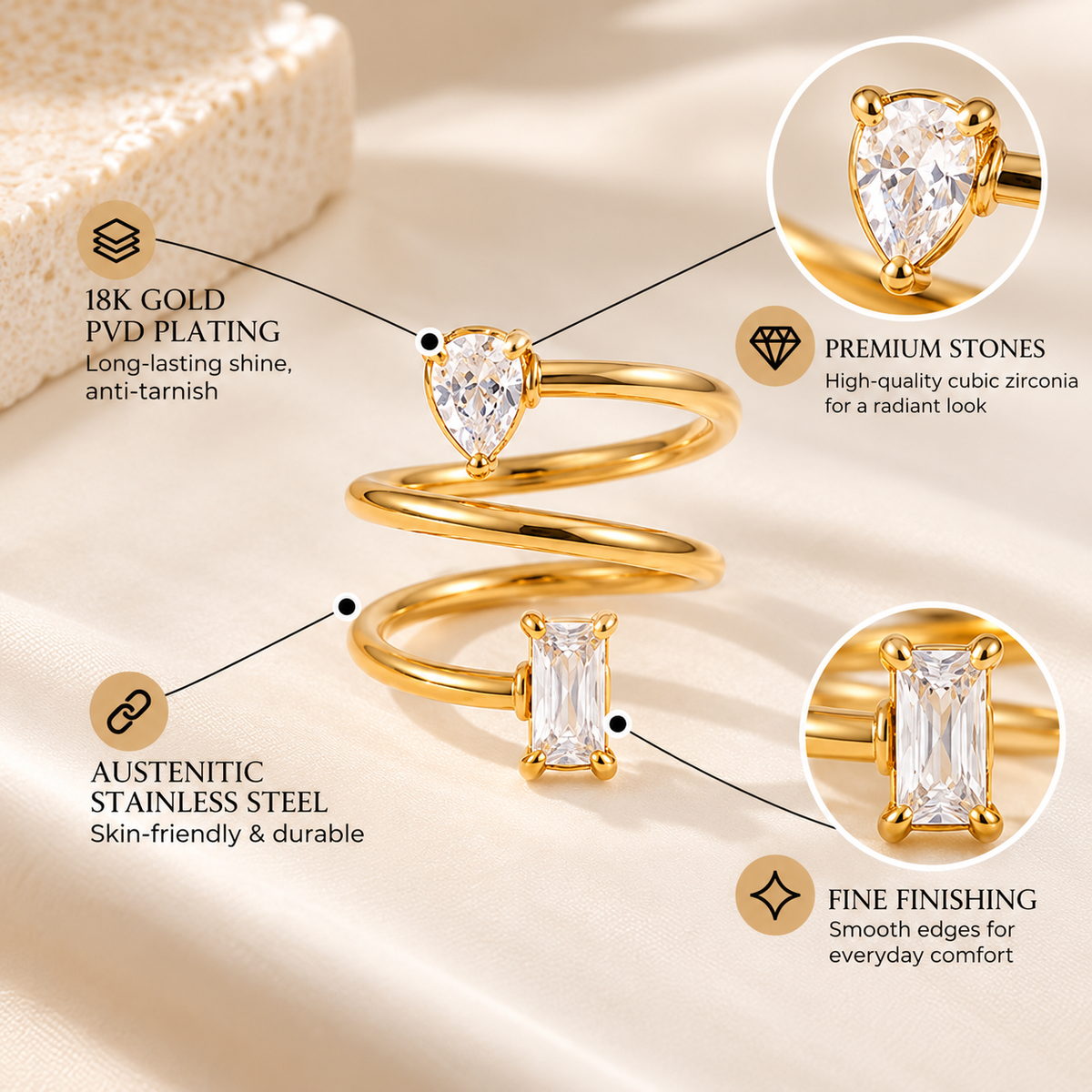 Seraphine Dual-Stone Ring
