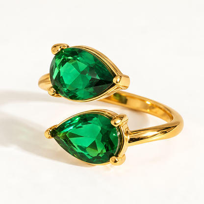 Emerald Duo Ring