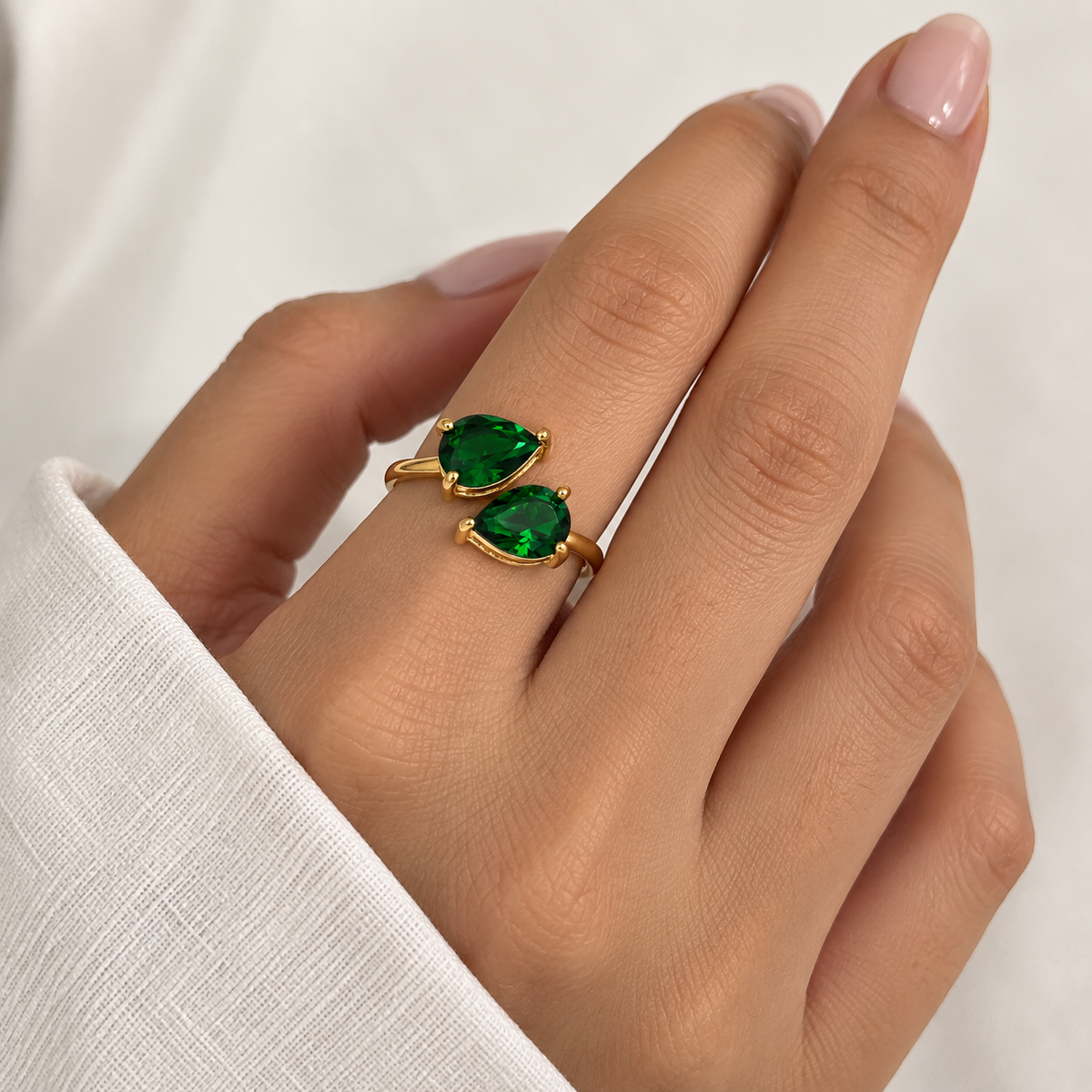 Emerald Duo Ring