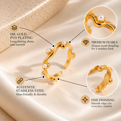Pearl Cascade Ring