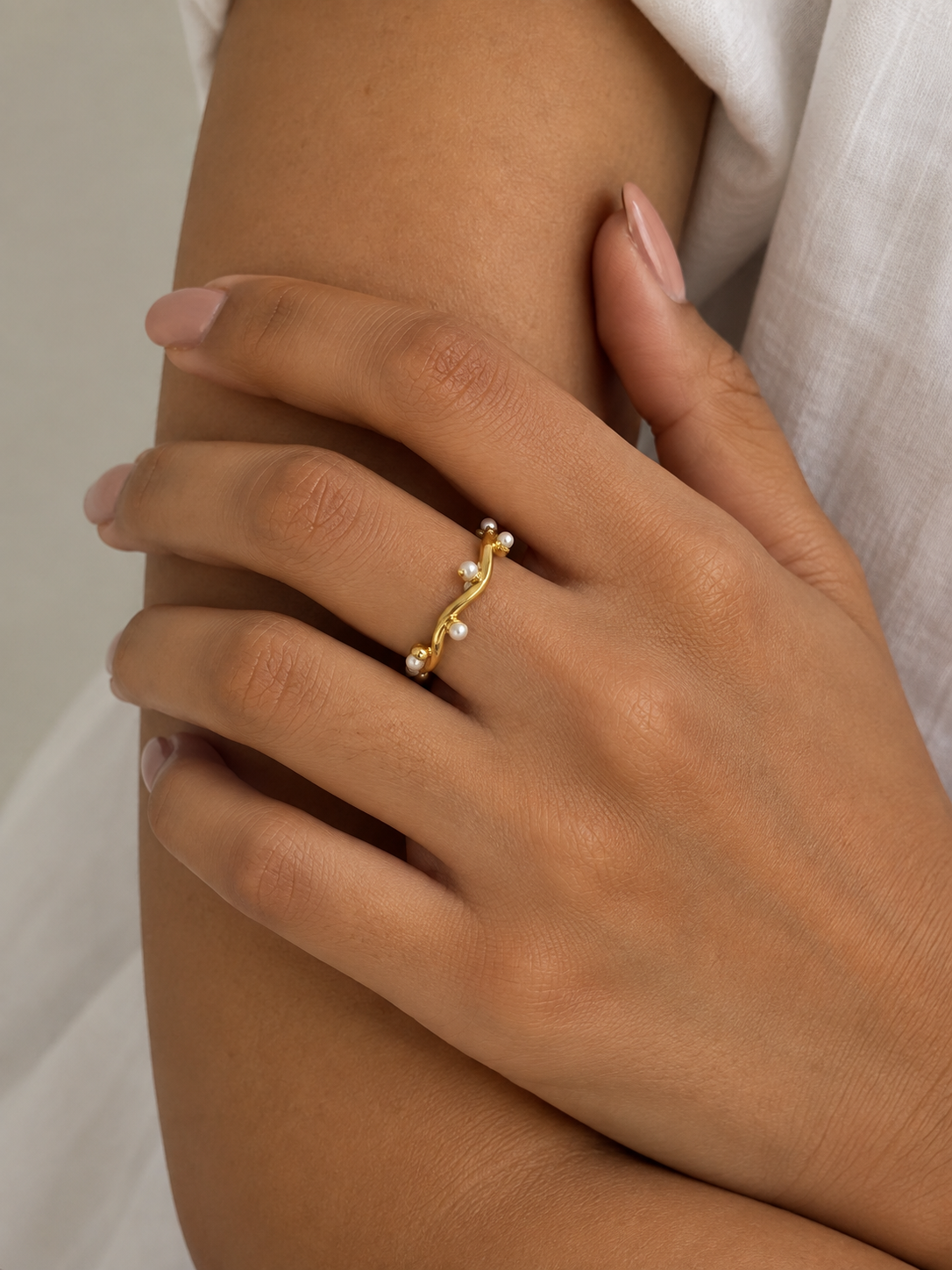 Pearl Cascade Ring