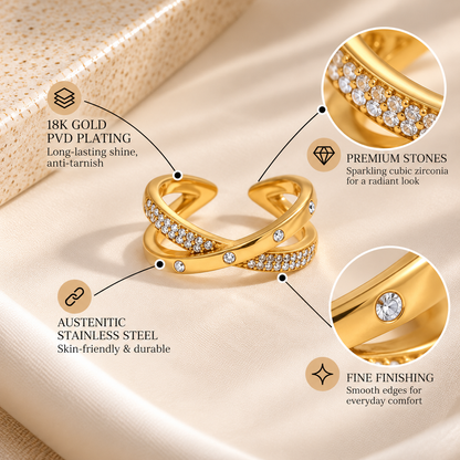 Élan Criss-Cross Ring