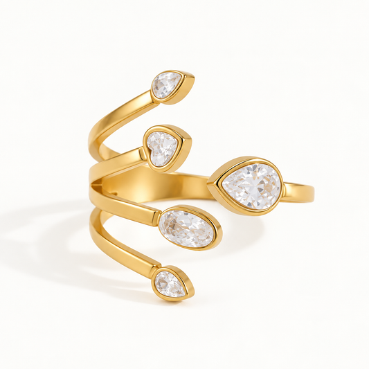 Élan Crystal Wrap Ring