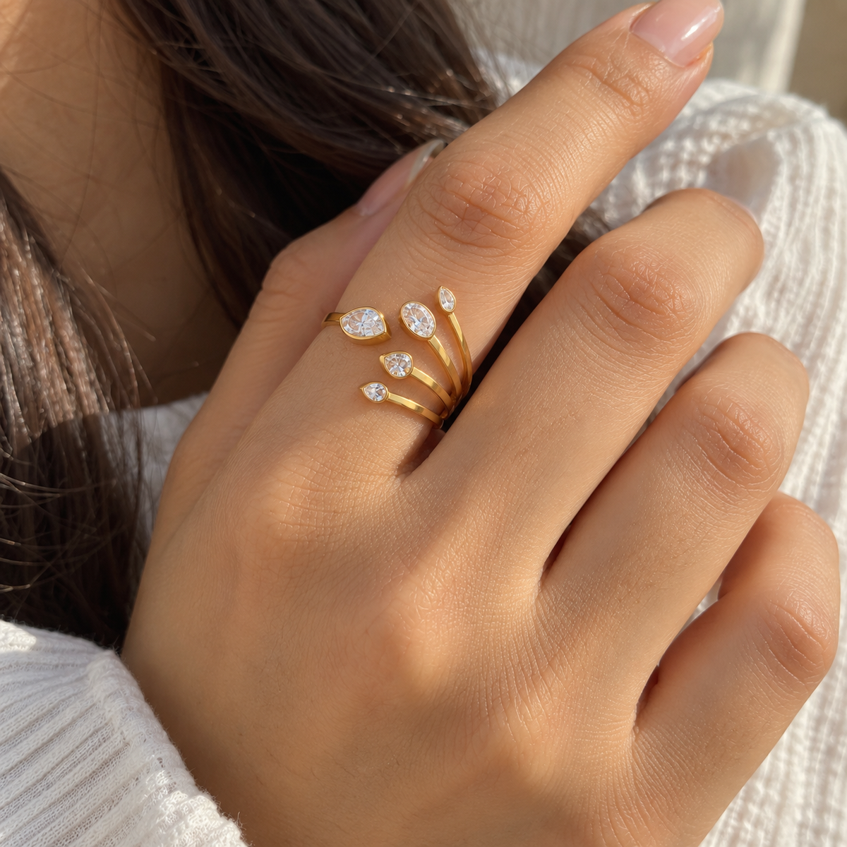 Élan Crystal Wrap Ring