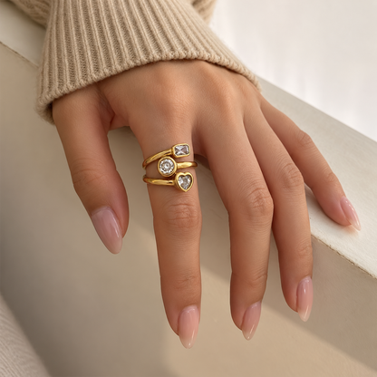Trio Charm Ring
