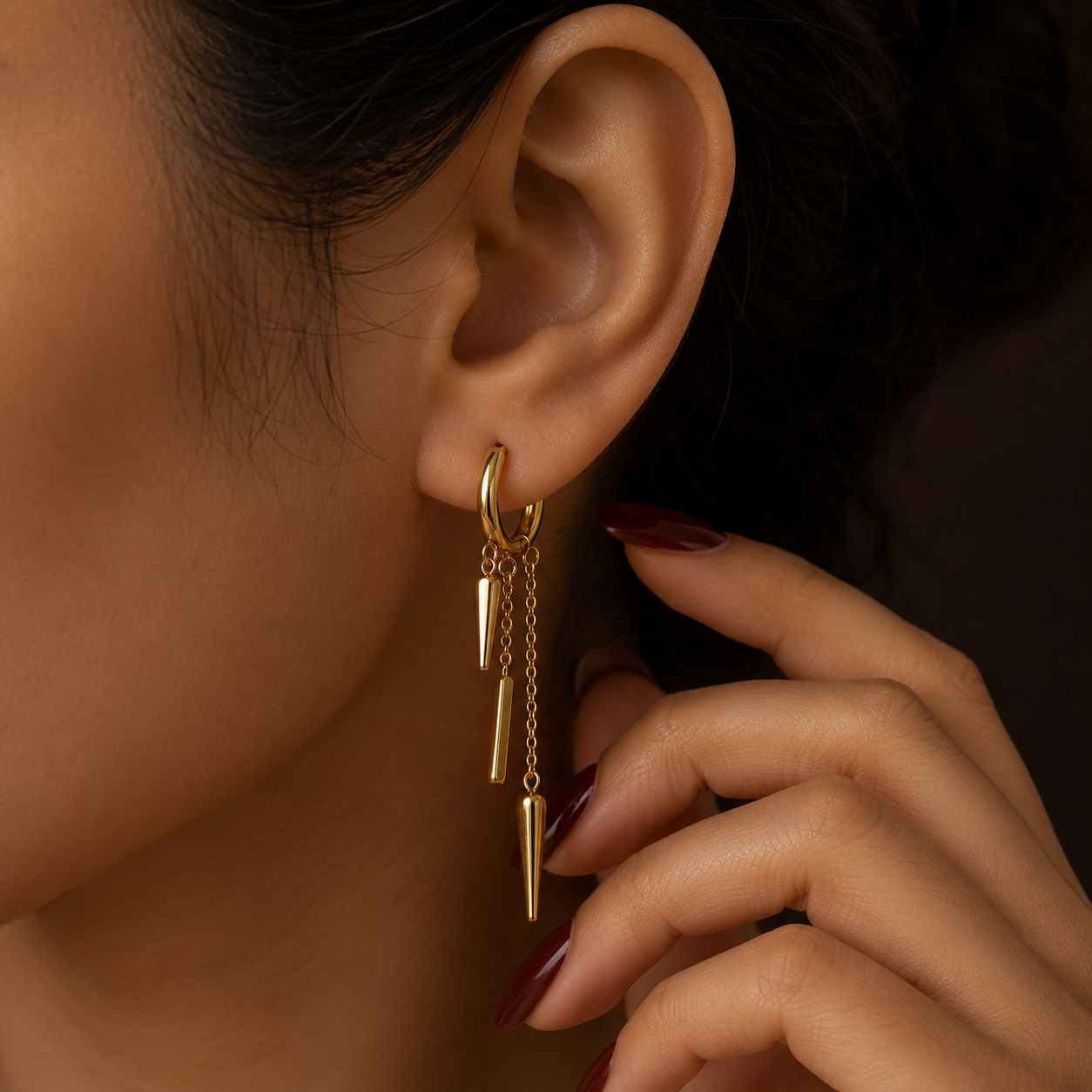 Luna Cascade Hoops - Image 3