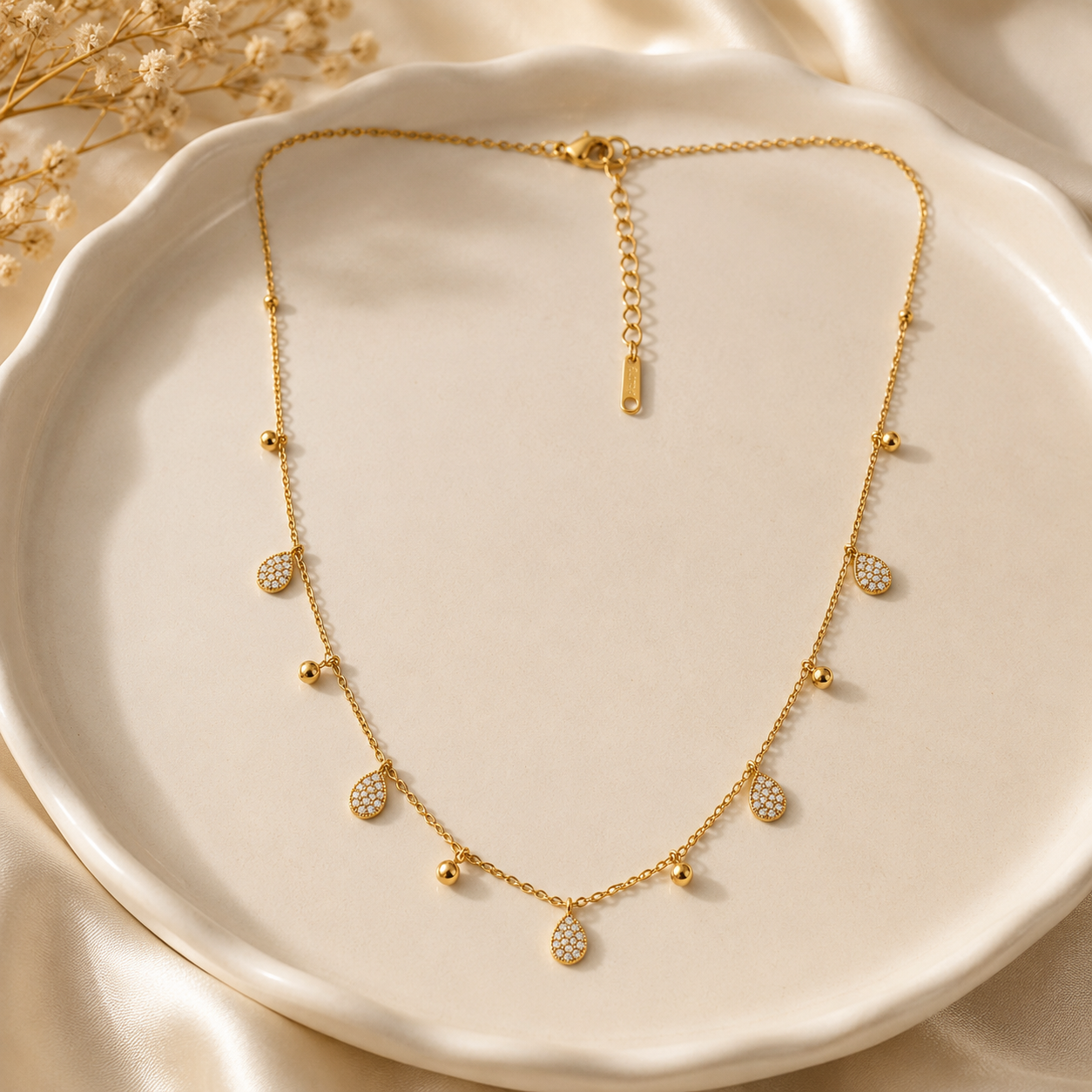 Celeste Crystal Drop Necklace