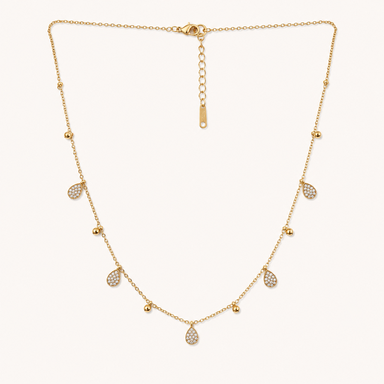 Celeste Crystal Drop Necklace - Image 2