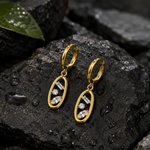 Elara Crystal Drop Hoops