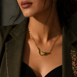 Serpentina Emerald Serpent Necklace