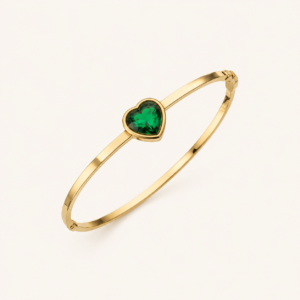 Emerald Heart Bracelet