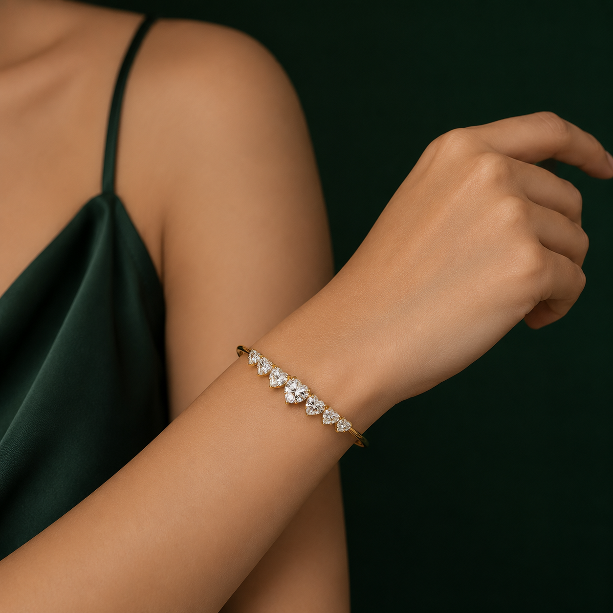Celeste Heart Cuff