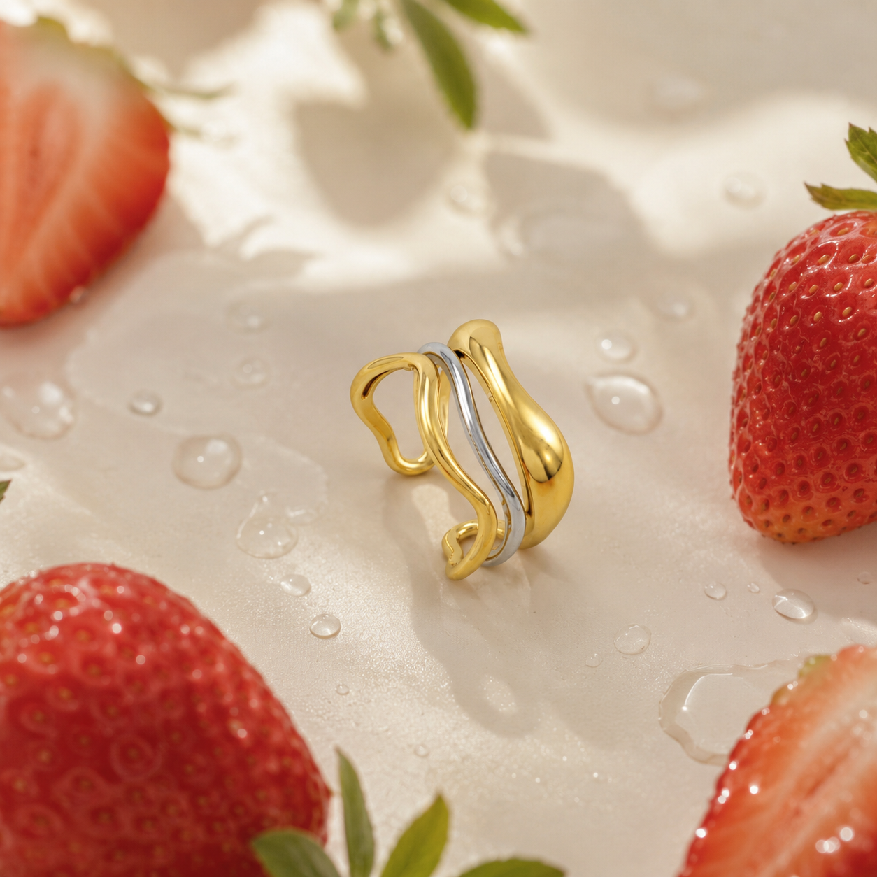 Harmony Wave Adjustable Ring